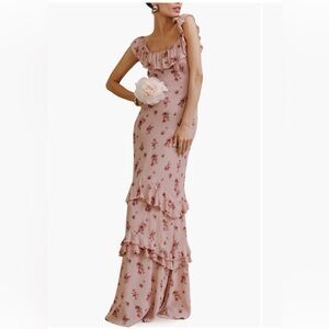 Reformation Tripoli Ruffle Tiered Maxi Dress